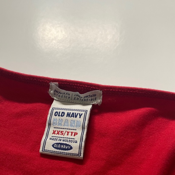 Old Navy Red White and Dark Blue Halter Top - Picture 3 of 3